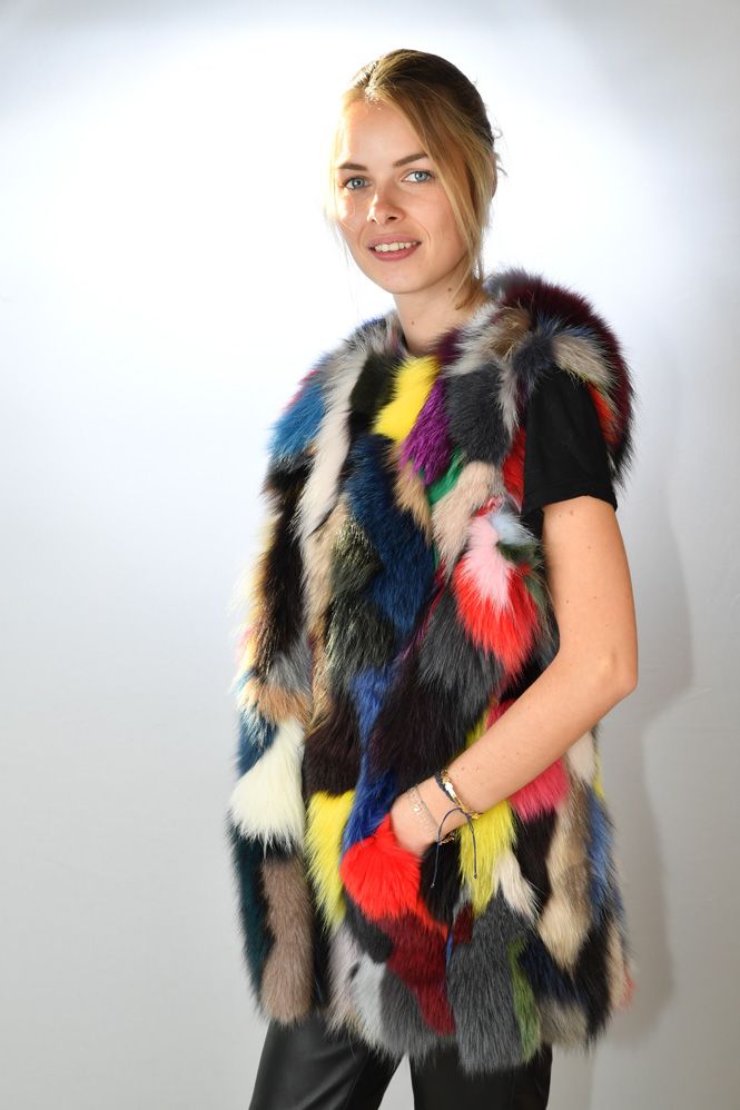 Gilet Fourrure Femme ALPINA Multicolore - Murphy Cuir